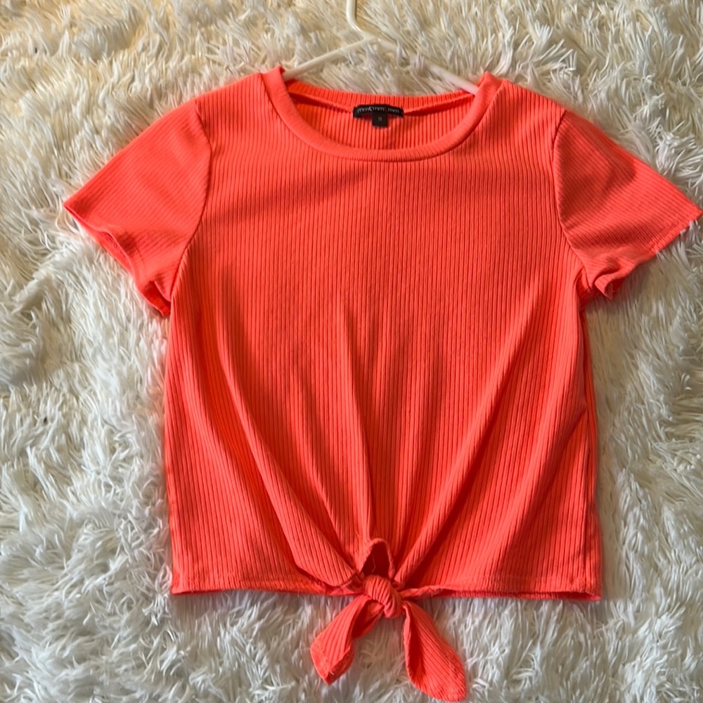 Neon Orange Crop Top